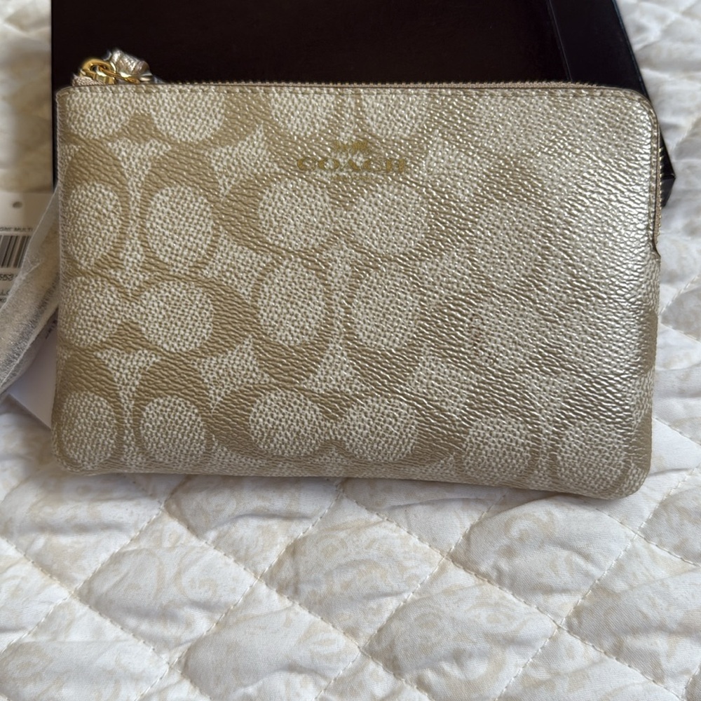 Coach Gold Wristlet - Picture 2 of 3